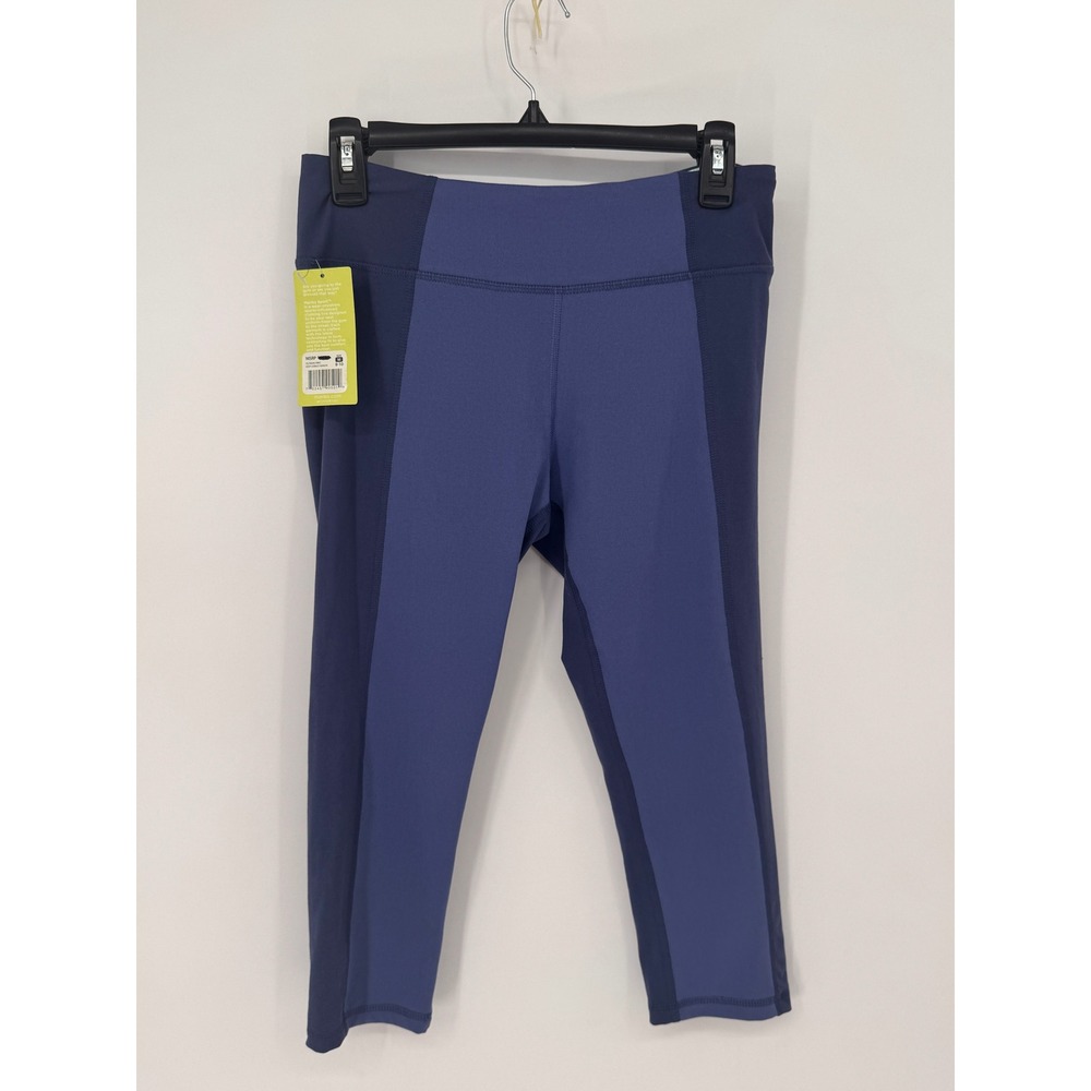 Marika Sport Leggings Women M Blue NWT Colorblock Cropped High Rise YLC0669S
